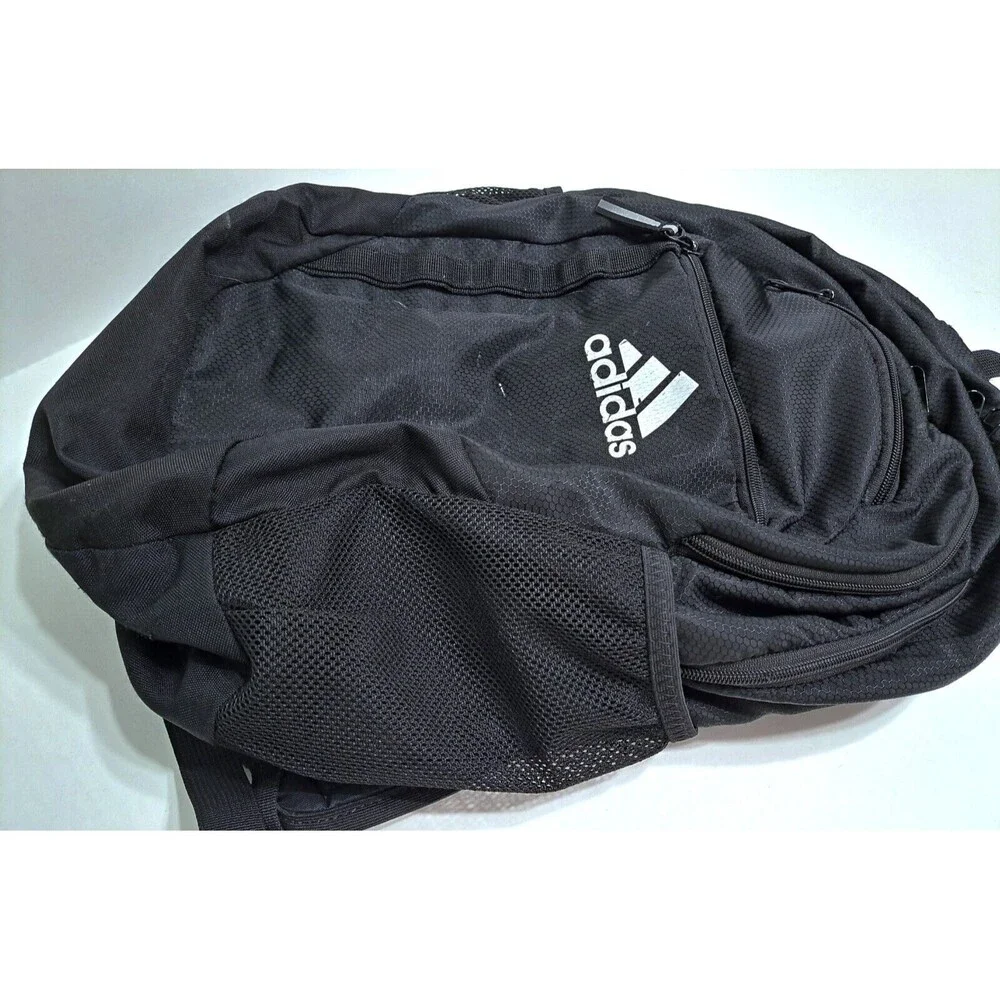 Adidas Backpack Black Load Spring Bookbag Multiple Pockets Laptop Y2K